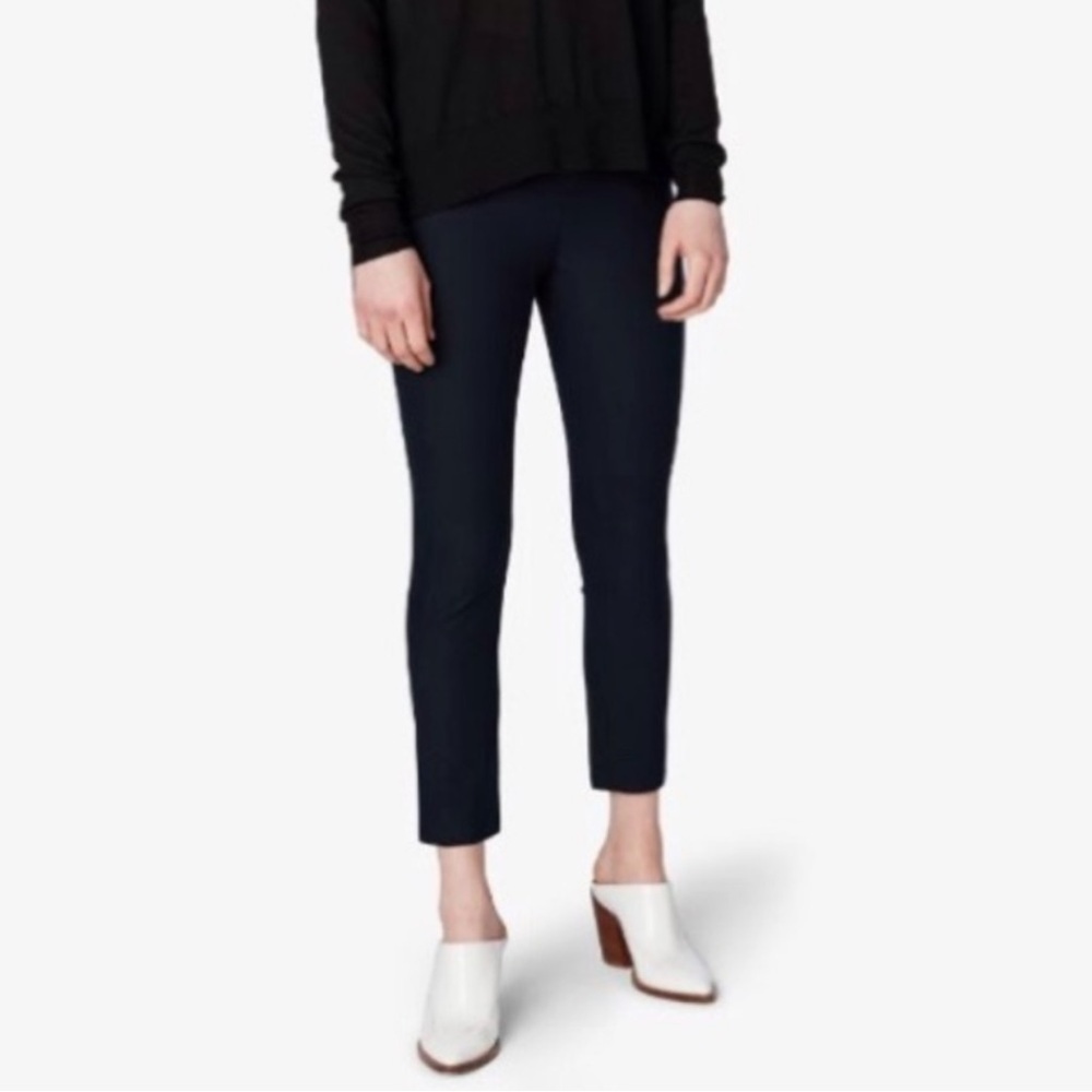 Derek Lam 10 Crosby SULLIVAN Navy Blue Ponte High Waist Ankle Pants Cropped Sz 2
